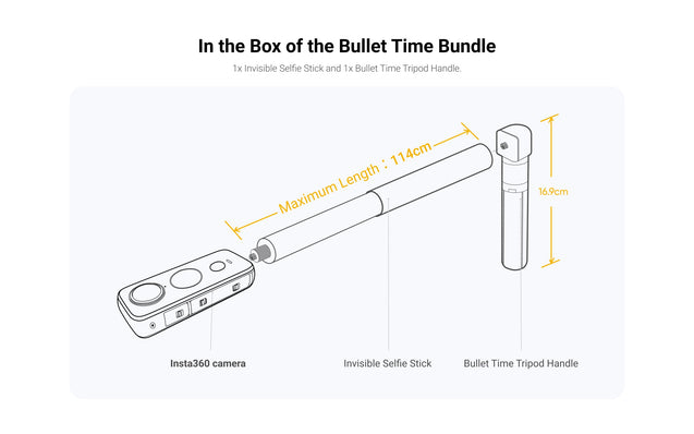 Insta360 Bullet Time Handle (Tripod) (X3/ONE X2/ONE R/ONE X/ONE)