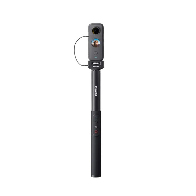 Insta360 Power Selfie Stick front with camera