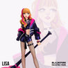 
Blackpink Lisa collectible figures closeup view