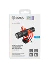 
GadgetiCloud BOYA BY-MM1 PRO Dual-Capsule Condenser Microphone with anti-shock mount applications interviews package