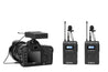 
BOYA BY-WM8 PRO UHF Dual-Channel Wireless Microphone System LCD display PLL-synthesized tuning capturing audio with dual subjects filming interview application with camera DSLRs