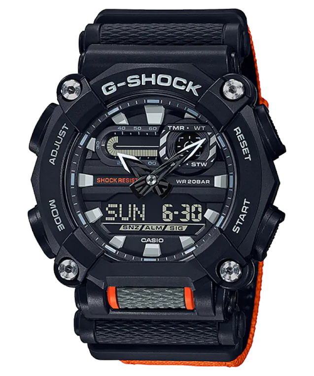 CASIO G-SHOCK Mens Analogue-Digital Quartz Watch with Fabric Strap #GA-900C-1A4ER