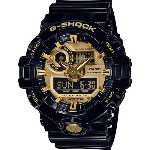 CASIO Men's Multi-Dial Quartz Watch with Resin Strap #GA-710GB-1AER