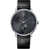 
NEW Calvin Klein Accent Leather Mens Watches - Black K2Y211C3