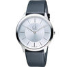 
NEW Calvin Klein Minimal Leather Mens Watches - Silver Dial K3M211C6