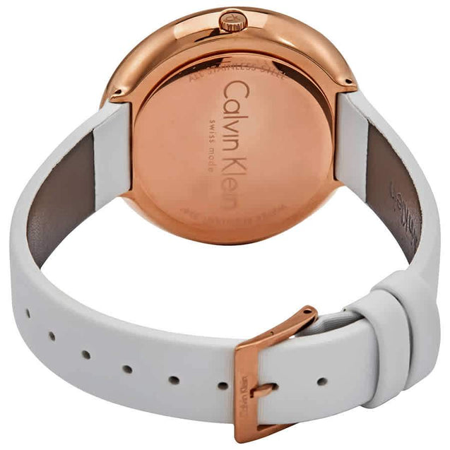 NEW Calvin Klein Chic Leather Ladies Watches - White K7N236K2