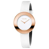 
NEW Calvin Klein Chic Leather Ladies Watches - White K7N236K2