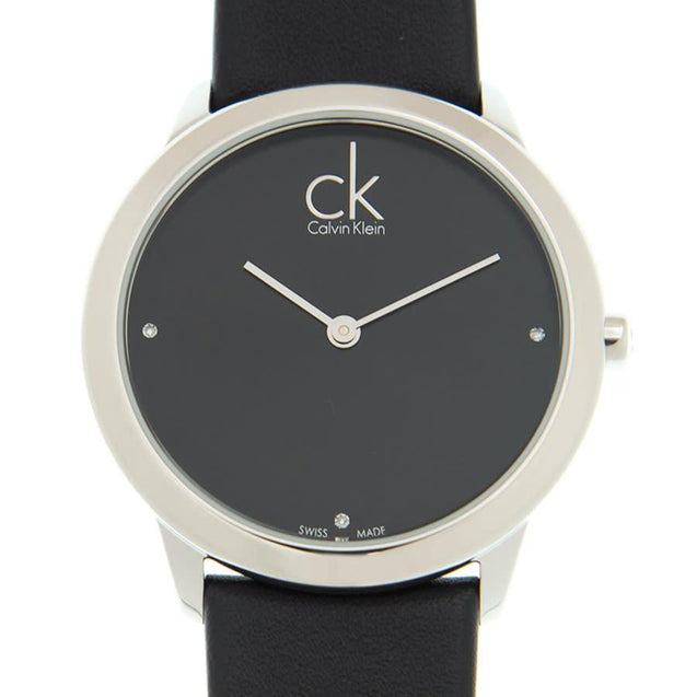 NEW Calvin Klein Minimal Steel Ladies Watches - Black K3M221CS