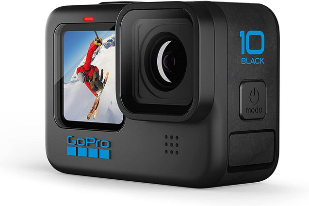 GoPro HERO10 Black - Waterproof Action Camera with Front LCD and Touch Rear Screens｜5.3K 60 Ultra HD Video｜23MP Photos｜1080p Live Streaming - side