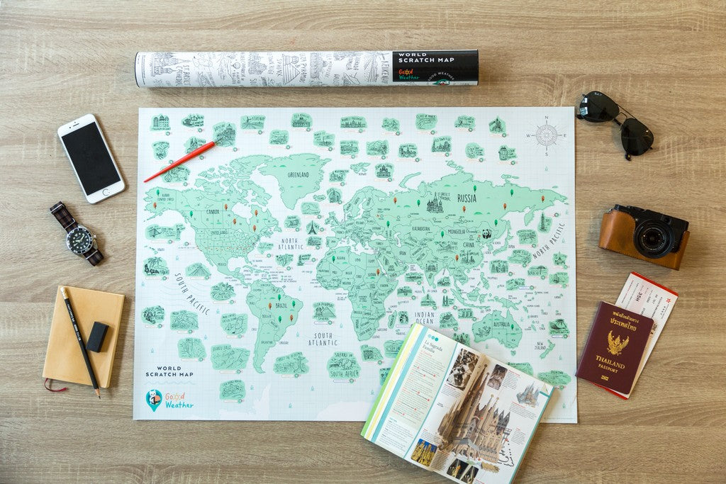 World Scratch Travel Map - Travel around the World - GadgetiCloud