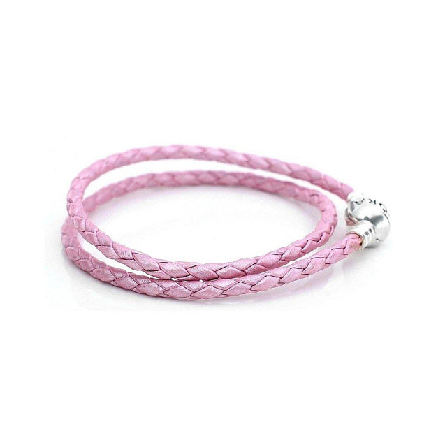 Pandora 590705CMP D1 35cm Moments Double Pink Leather Bracelet women jewellery