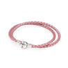 
Pandora 590705CMP D2 38cm Moments Double Pink Leather Bracelet women jewellery top view