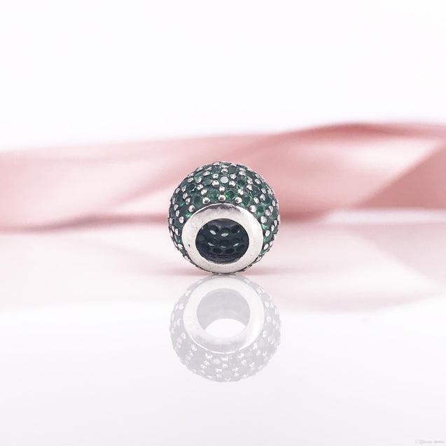 Pandora  SEND A GIFT IDEA Green Pavé Ball Charm #791051CZN