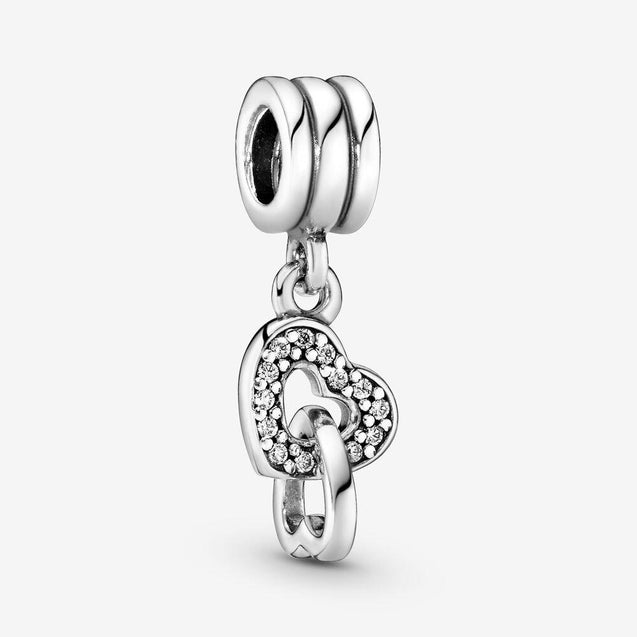 Pandora Interlocking Heart Pendant Charm #791242CZ