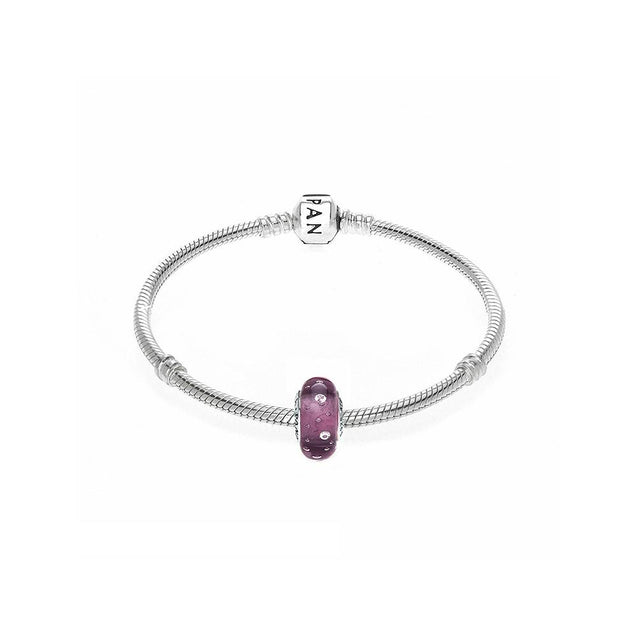 Pandora Purple Fizzle Murano Charm #791616CZ