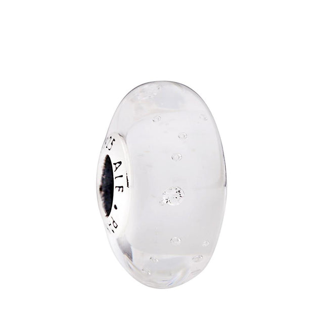 Pandora White Fizzle Murano Charm #791617CZ