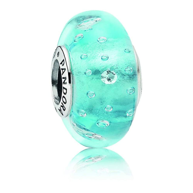 Pandora Blue Fizzle Murano Charm #791618CZ\