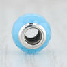 
Pandora Abstract silver charm with faceted sky blue crystal #791722NBS