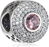 
Pandora Abstract silver charm with blush pink crystal and clear cubic zirconia #7791763NBP