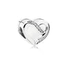 
Pandora Heart silver charm with clear cubic zirconia #791816CZ