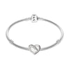 
Pandora Heart silver charm with clear cubic zirconia #791816CZ