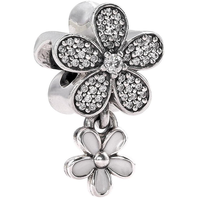 Pandora Dangling Daisy Flower Pavé Charm #792098CZ