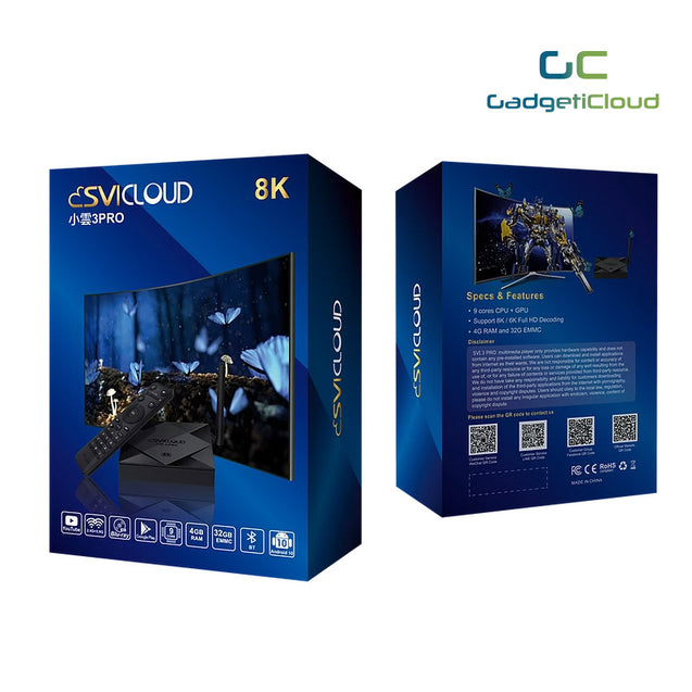 SVICloud 3PRO TV Box Gadgeticloud packing box