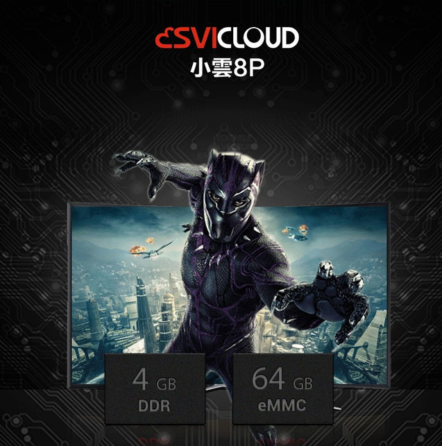 SVICloud 8P TV Box 4+64GB 8K Ultra High Resolution Voice Search Streaming Android Box