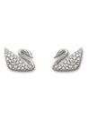 
SWAROVSKI Swan Rhodium Plated & Clear Crystal Earrings #1116357