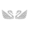 
SWAROVSKI Swan Rhodium Plated & Clear Crystal Earrings #1116357