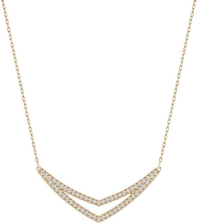 SWAROVSKI Alpha Medium Necklace - Rose Gold #5210287