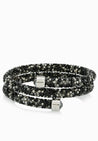 
SWAROVSKI Crystaldust Ladies Grey Crystaldust Double Bangle #5255909