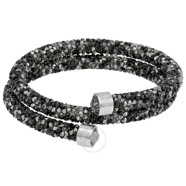 SWAROVSKI Crystaldust Ladies Grey Crystaldust Double Bangle #5255909