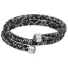 
SWAROVSKI Crystaldust Ladies Grey Crystaldust Double Bangle #5255909