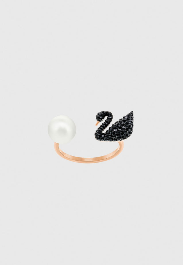 SWAROVSKI Iconic Swan Ring - Rose Gold - Size 55 #5256266