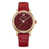 
SWAROVSKI crystalline hours 2000 crystal red leather watch #5295380