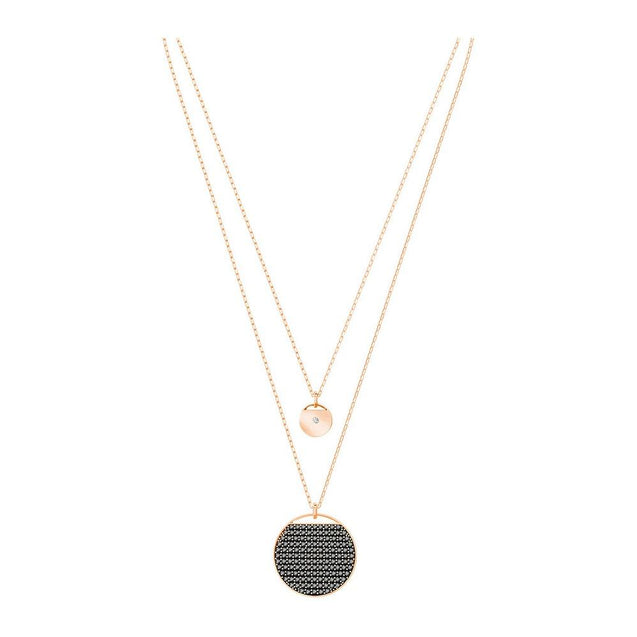 SWAROVSKI Ginger Layered Necklace - Grey/Rose Gold #5347299