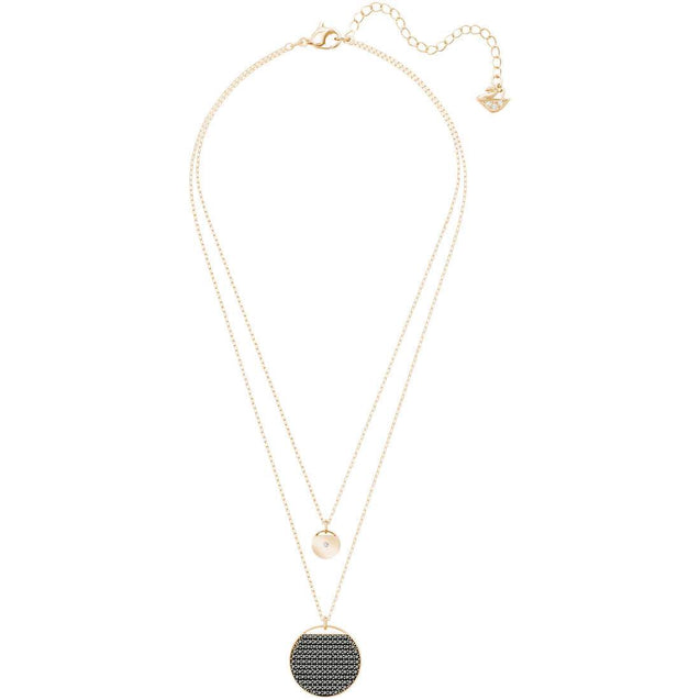 SWAROVSKI Ginger Layered Necklace - Grey/Rose Gold #5347299