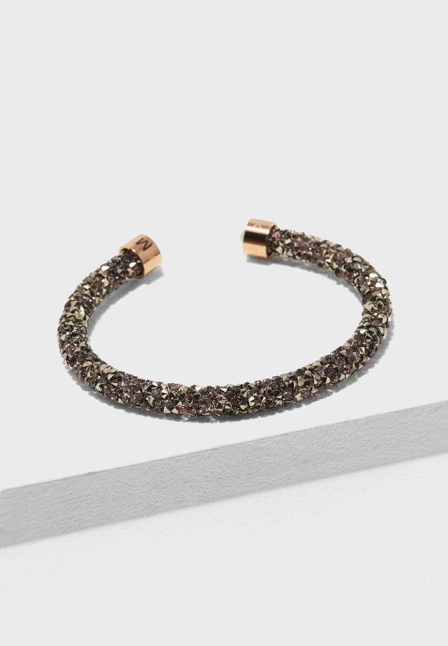 SWAROVSKI multi-color and rose gold crystaldust cuff bangle #5348098