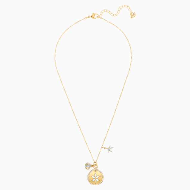 SWAROVSKI Ocean Sand Coin Necklace - White #5462580