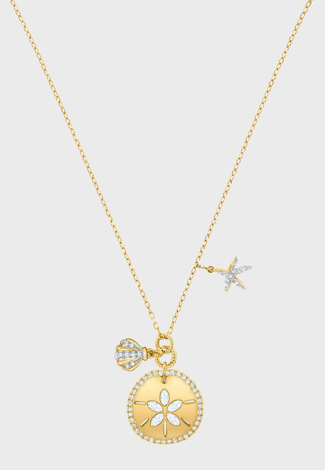 SWAROVSKI Ocean Sand Coin Necklace - White #5462580