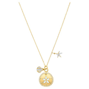 SWAROVSKI Ocean Sand Coin Necklace - White #5462580