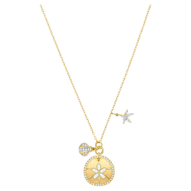 SWAROVSKI Ocean Sand Coin Necklace - White #5462580