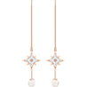 
SWAROVSKI Symbolic Chain Pierced Earrings - White & Rose-gold tone plated #5494344