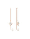 
SWAROVSKI Symbolic Chain Pierced Earrings - White & Rose-gold tone plated #5494344