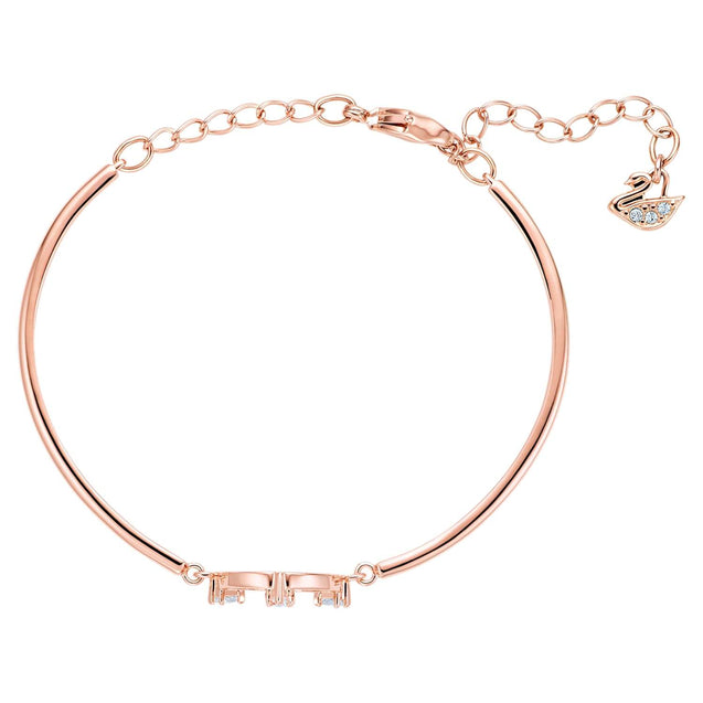 SWAROVSKI North Medium Bangle - White & Rose-gold tone plated #5495771