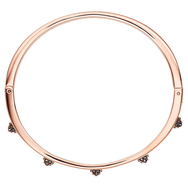 SWAROVSKI Tactic Bangle - Black & Rose-gold tone plated #5497309