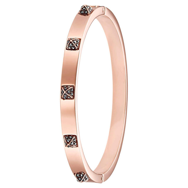 SWAROVSKI Tactic Bangle - Black & Rose-gold tone plated #5497309