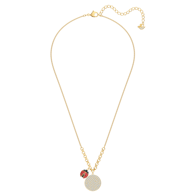 SWAROVSKI Lisabel Coin Necklace - Red & Gold-tone plated #5498808