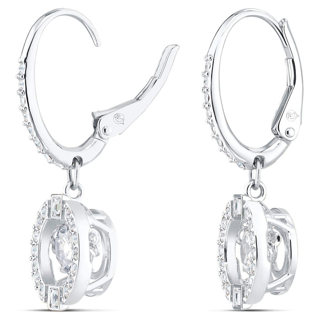 SWAROVSKI Sparkling Dance Round Earrings - White #5504652